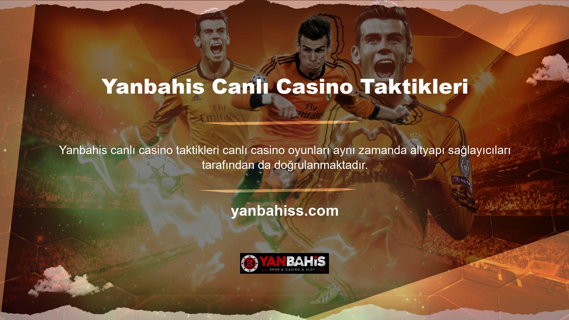 Yanbahis Canlı Casino, 7/24 izlenen kamera sistemine sahip olup, canlı taktik casino oyunlarını anında oynamanıza olanak sağlar